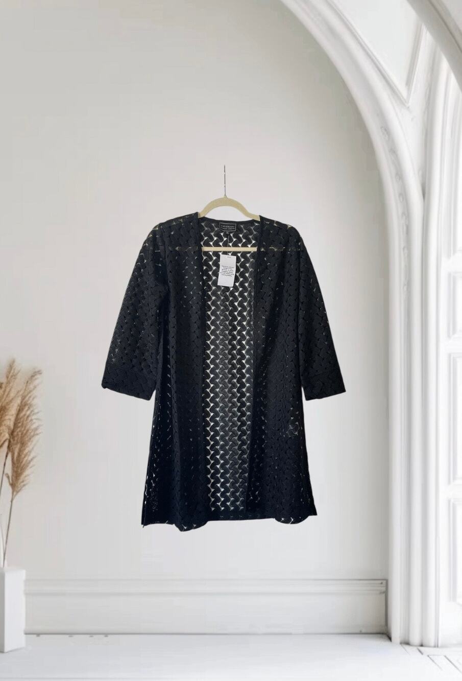 NWT G by Giuliana Black Label Crochet Lace Knit Topper XXS